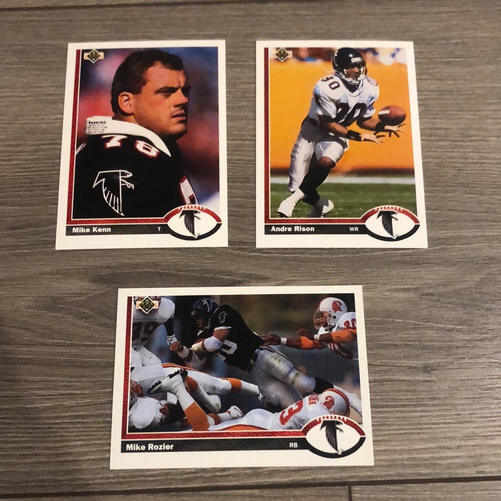 💕3 1991 UD falcons cards